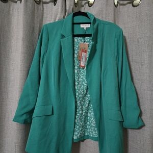 NWT 1x Skies Are Blue Green Blazer